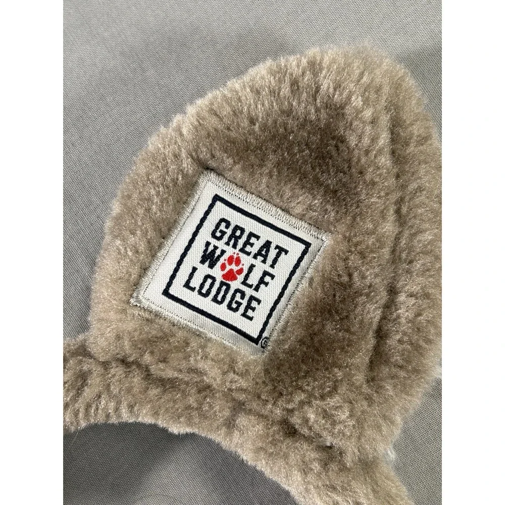 Great Wolf Lodge headband Wolf Ears Plush Brown Souvenir